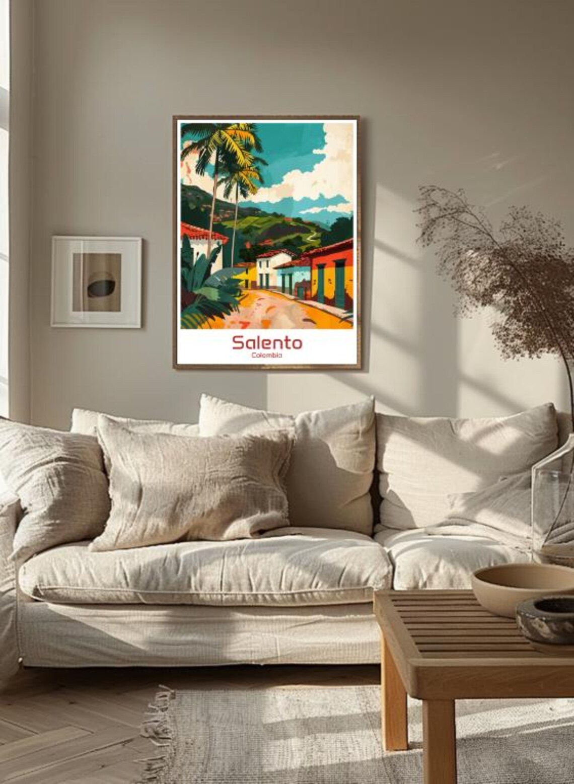 Salento Colombia Coffee Region Colorful Street Palm Travel Poster - Image 3