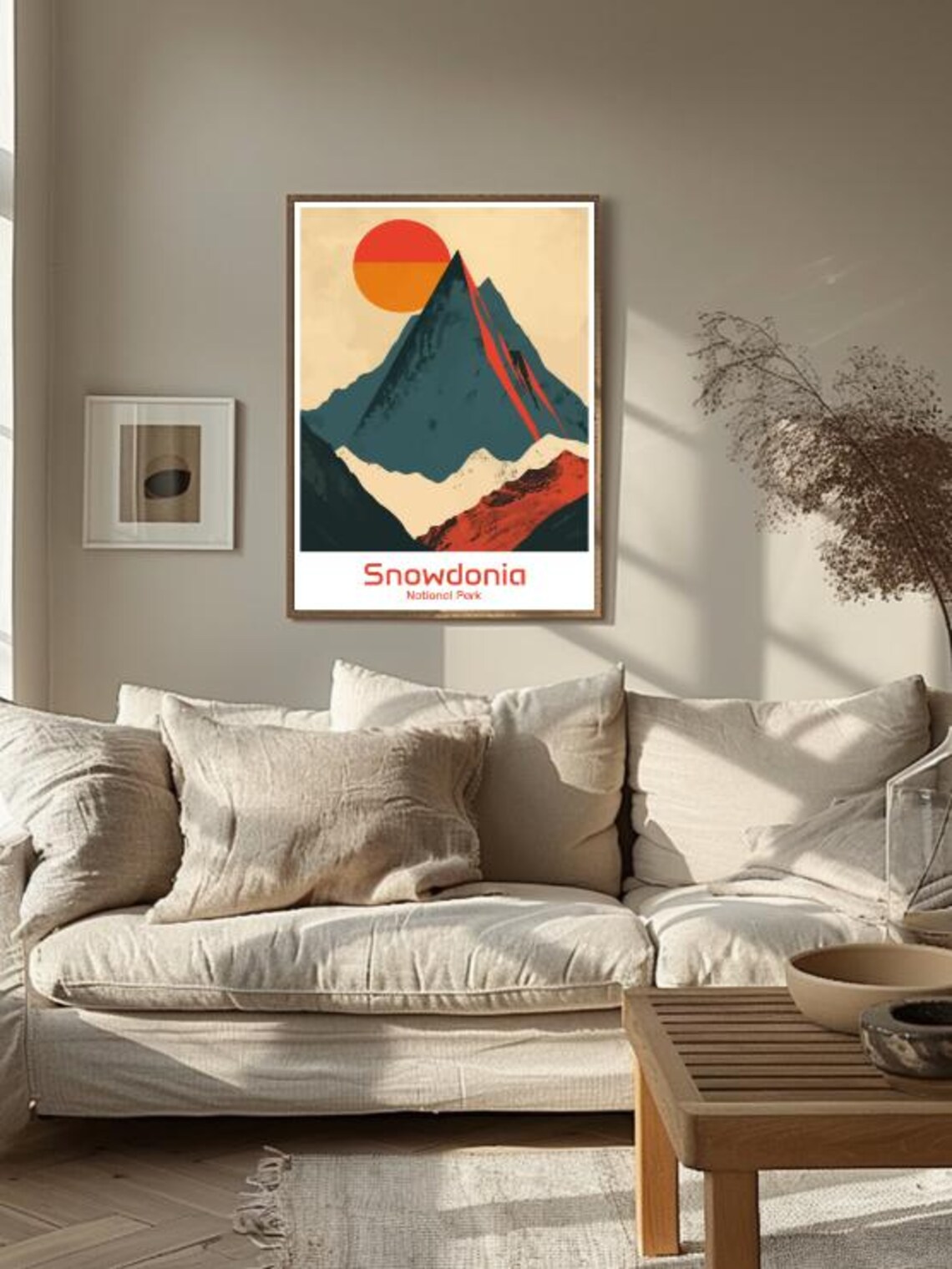 Snowdonia National Park Bold Mountain Peak Sun Travel Poster - Image 3