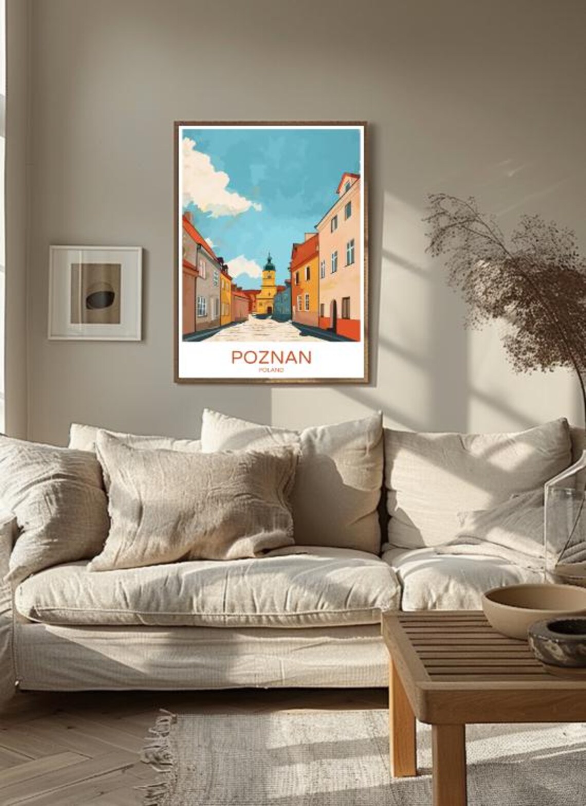 Poznan Poland Old Town Cobblestone Street Historic Travel Poster - Image 3