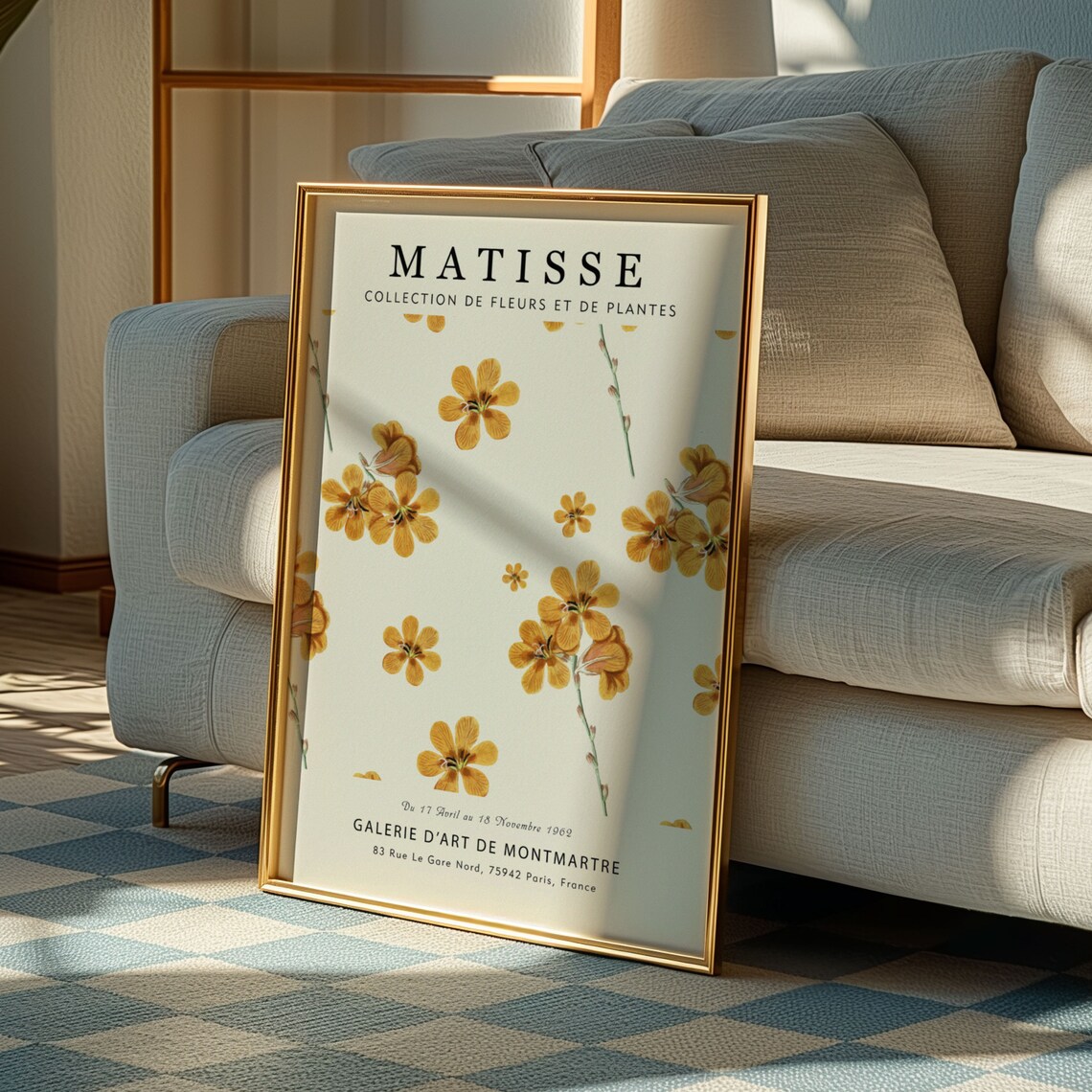 Matisse Golden Yellow Blossom Branch Floral Gallery Art Print - Image 5