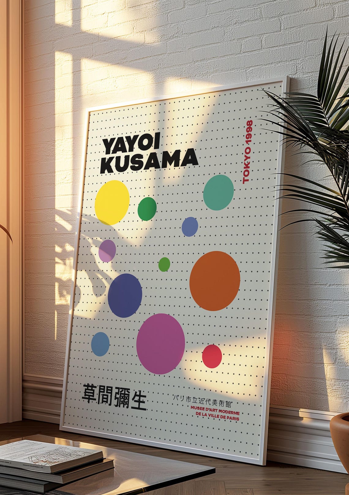 Yayoi Kusama Tokyo 1998 Colorful Polka Dots Exhibition Poster