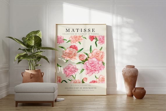 Matisse Flower Poster Flower Market Poster Matisse Print Carnation Flower Printable Poster Matisse Botanical Poster