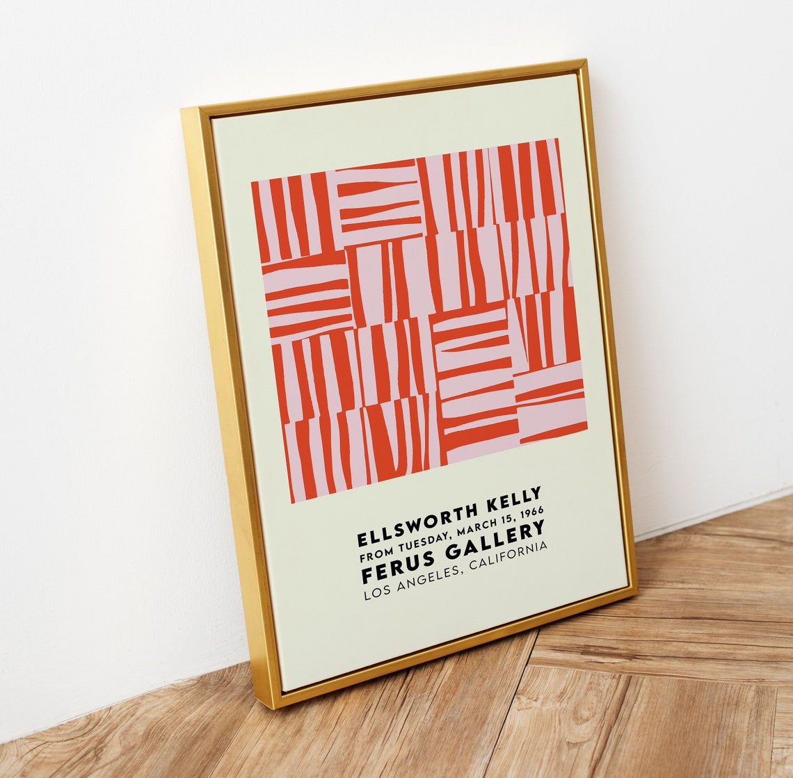 Ellsworth Kelly Red Stripes Ferus Gallery Art Exhibition Poster - Image 4