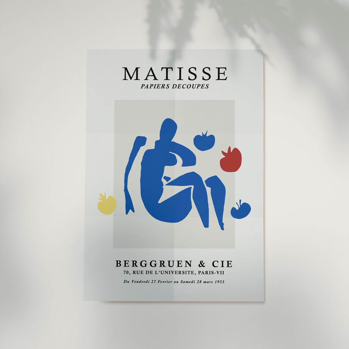 Matisse Blue Figure Paper Cutout Berggruen Paris Exhibition Poster - Image 3