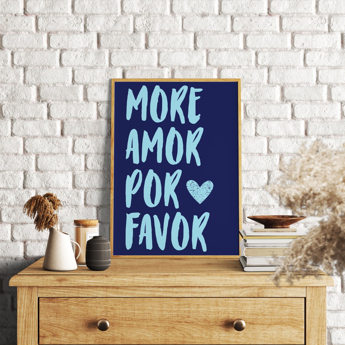 Mor Amor Por Favor Love Quote Art Print - Image 4