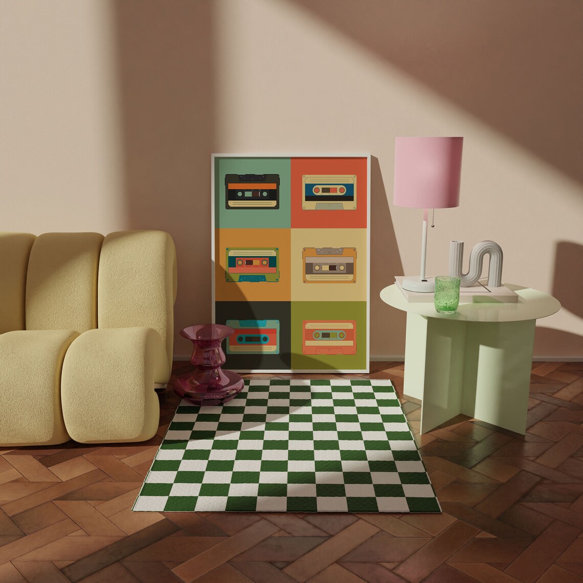 Cassette Tape Pop Art Music Poster, College Room Decor - Image 4