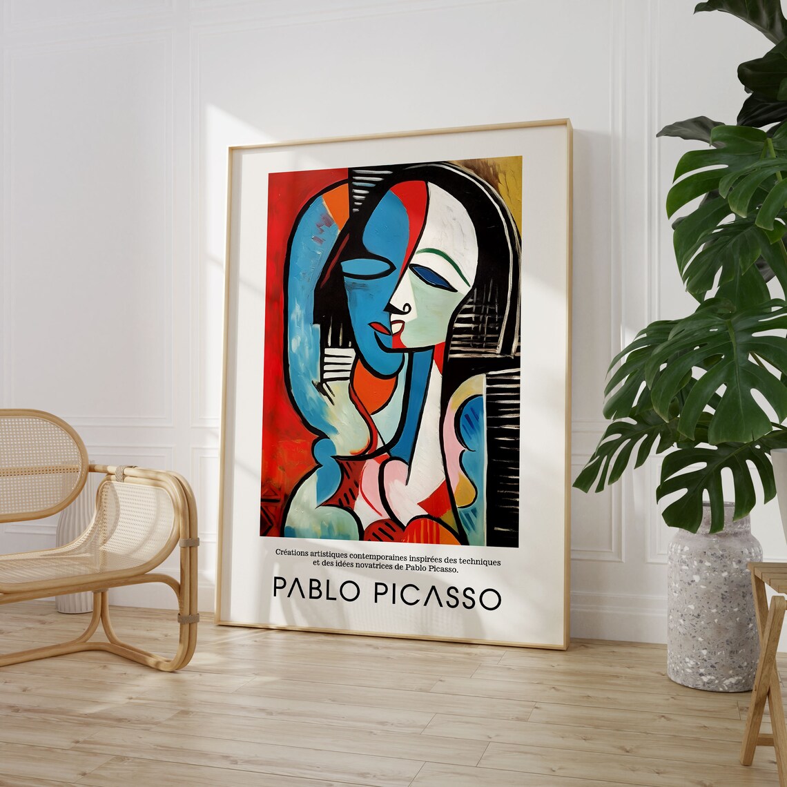 Pablo Picasso Abstract Geometric Faces Art Print