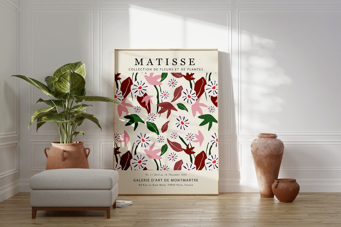 Matisse Wildflower Meadow Pink Blossom Botanical Gallery Print