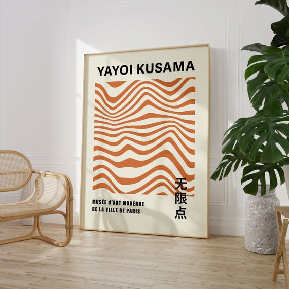Yayoi Kusama Exhibition Poster Gallery Wall Art Kusama Print Kusama Nets Japanese Decor Printable Minimalist Poster