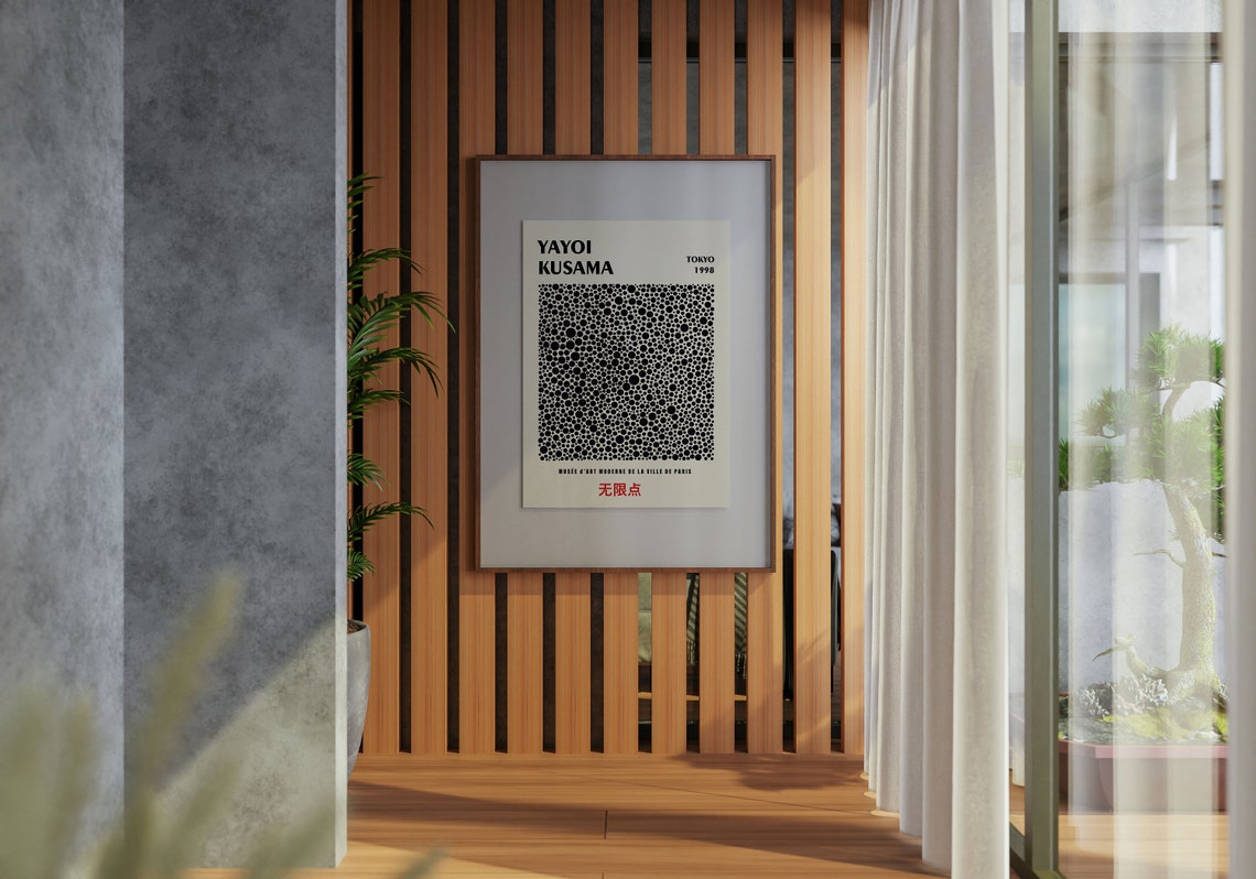 Yayoi Kusama Black Polka Dot Field Tokyo 1998 Exhibition Poster - Image 3