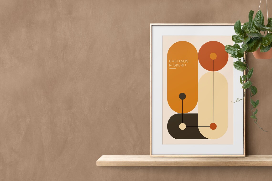 Bauhaus Exhibition Poster, Minimalist Mid-Century Art Print - Image 3