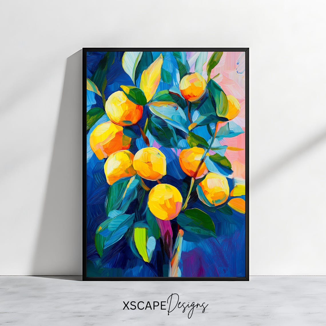 Lemon Tree Art Print, Modern Botanical
