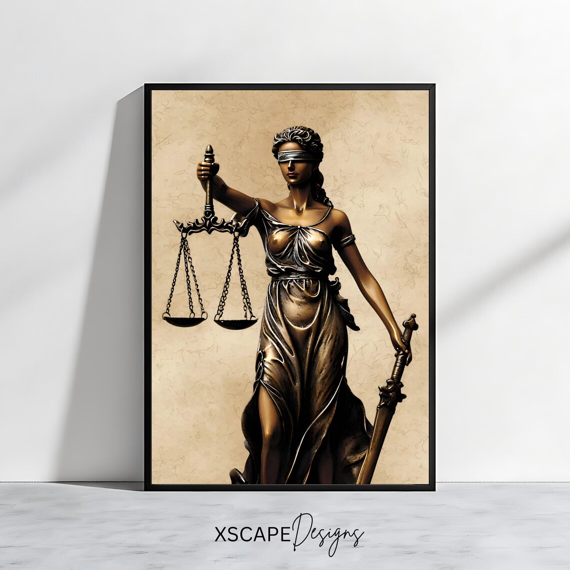 Lady Justice Wall Art for Law Office, Art Print