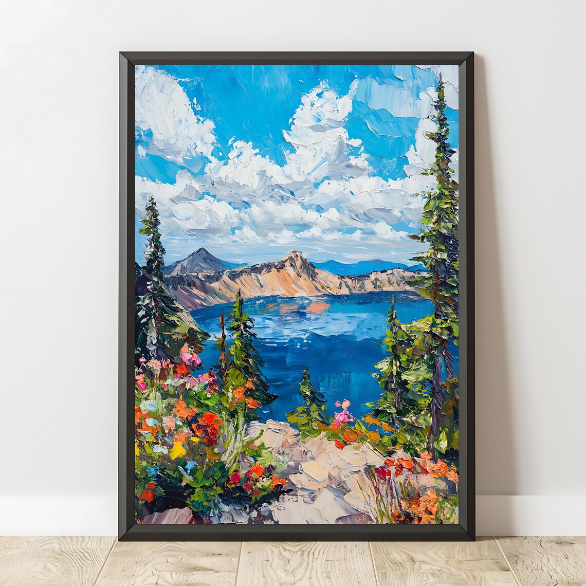 Lake And Mountain Scenic Nature Wall Art - Image 2