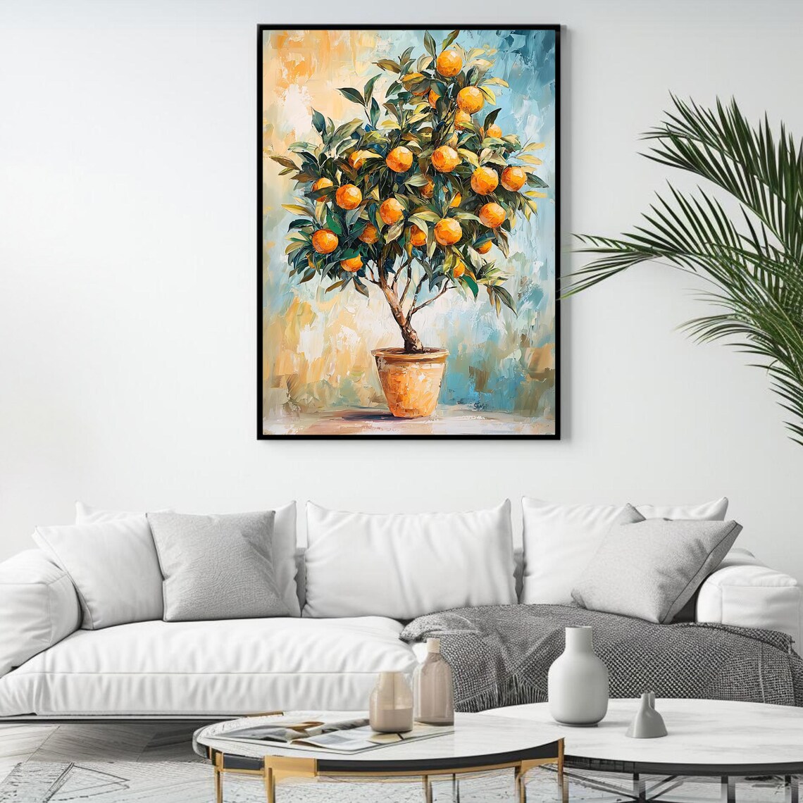 Orange Tree Art Print, Mediterranean Botanical - Image 4