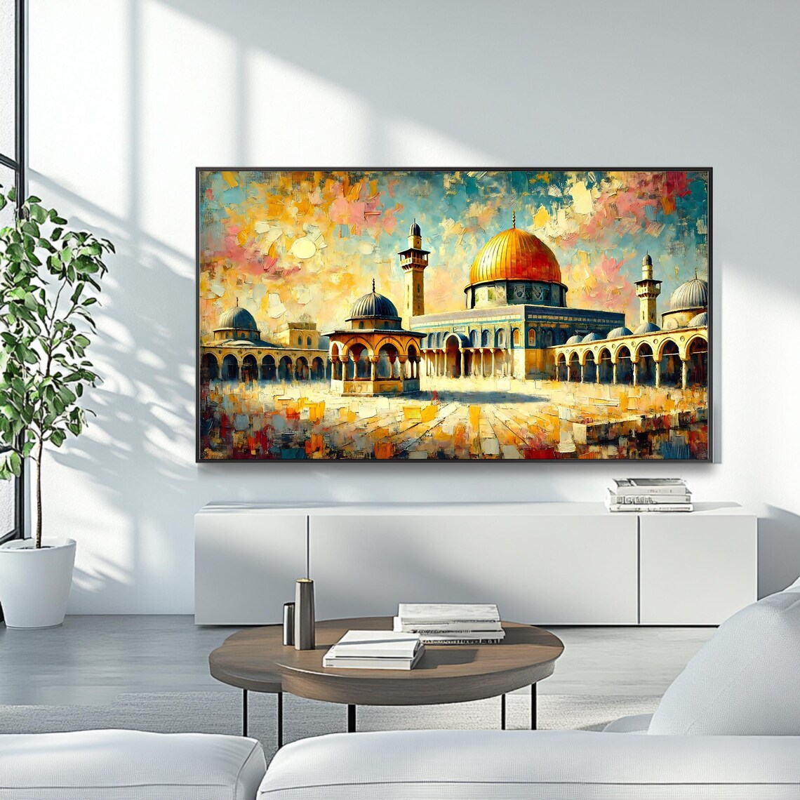 Jerusalem Dome Of The Rock Golden Dome Mosque Art Travel Poster - Image 4