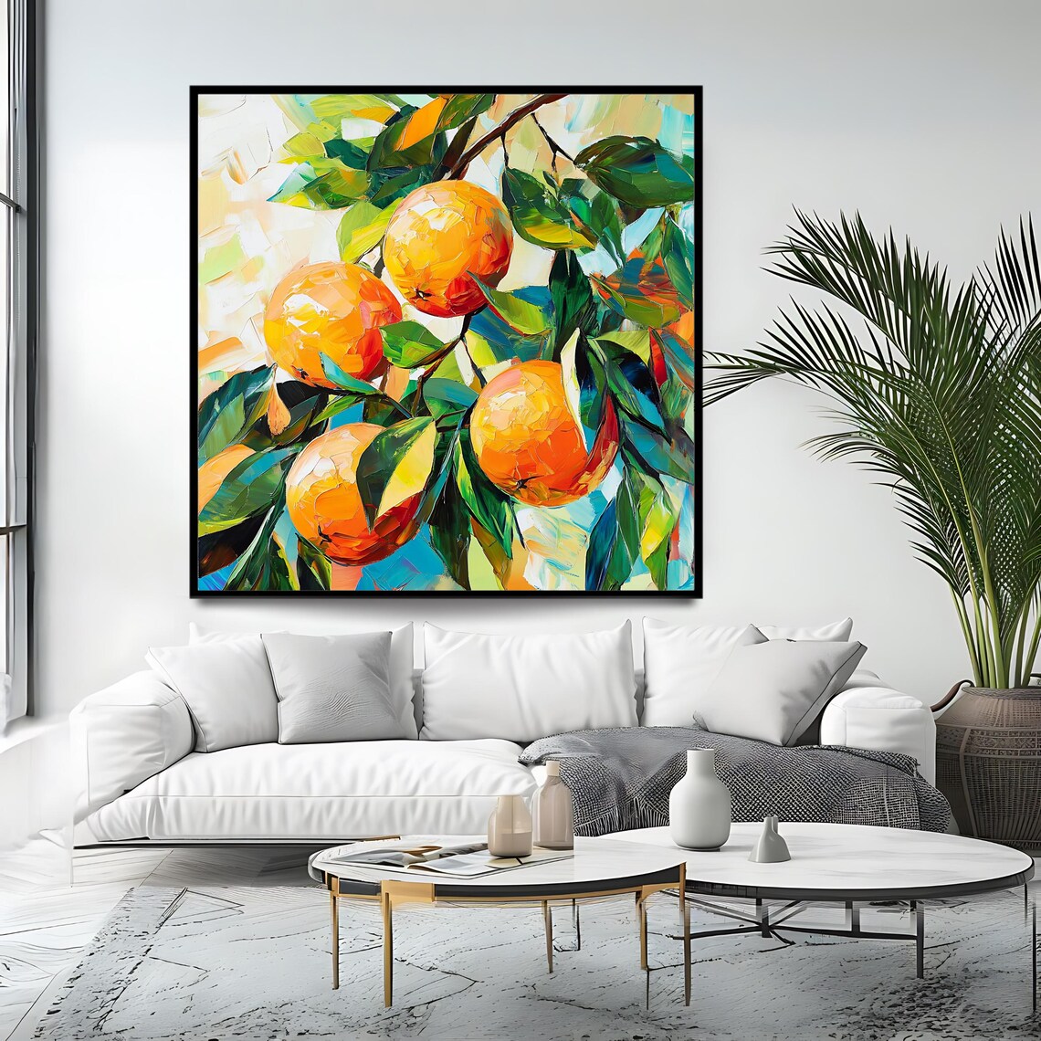 Orange Tree Modern Fruit Art Print, Kitchen Decor - Image 4