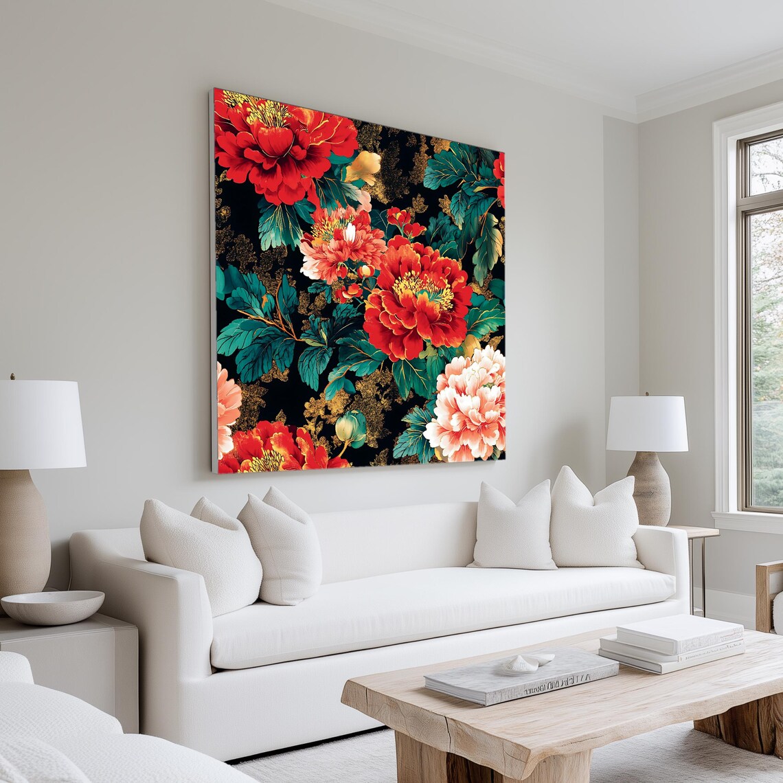 Peony Floral, Modern Botanical Art Print - Image 3