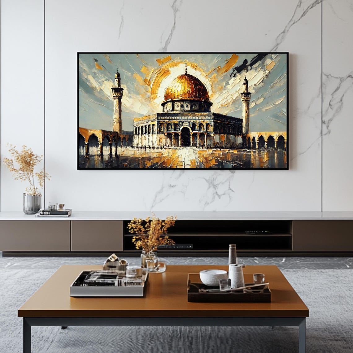 Dome of the Rock Jerusalem Golden Dome Islamic Architecture Art Poster - Image 2