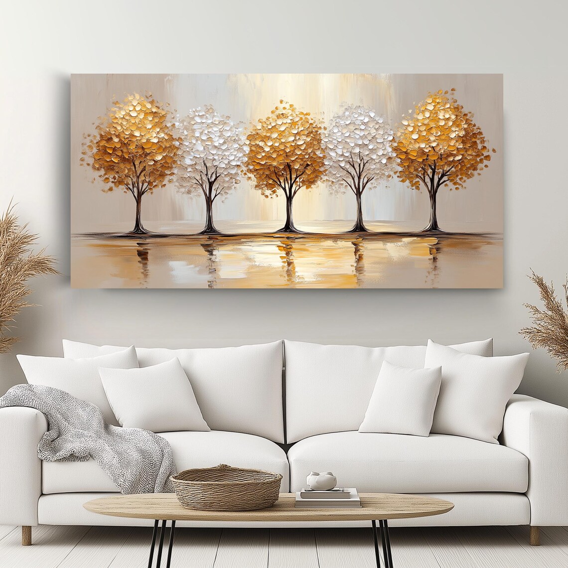 Gold Tree Wall Art, Elegant Nature Print - Image 2