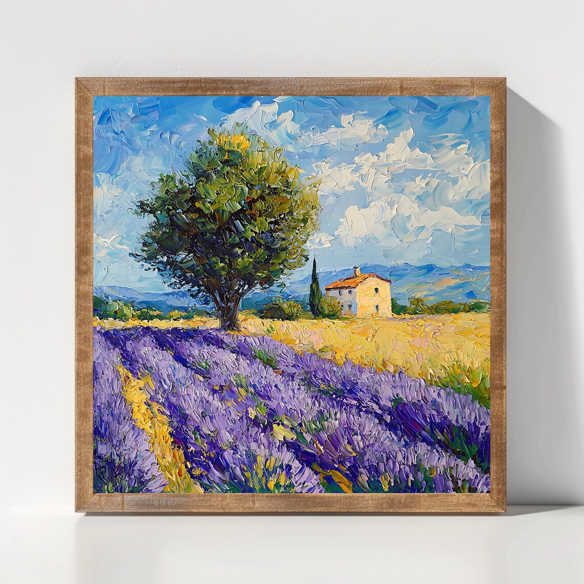 Lavender Field Art Print, Vibrant Landscape - Image 2