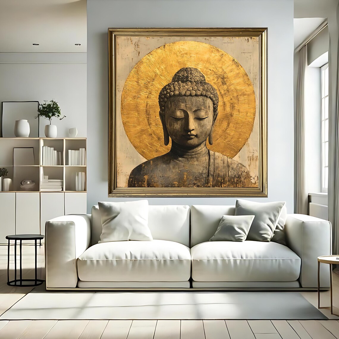 Vintage Buddha Meditation Art Print, Spiritual Decor - Image 3