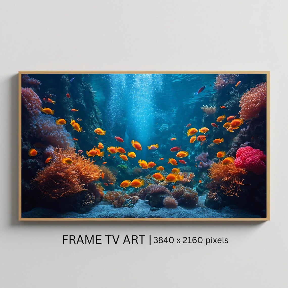 Frame Tv Art Coral Reef Vibrant Underwater Art For Frame Tv Abstract Tv Art Art