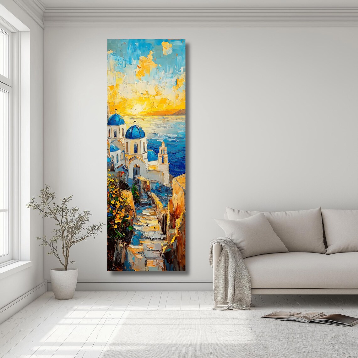 Santorini Sunset, Greek Island Travel Poster - Image 2