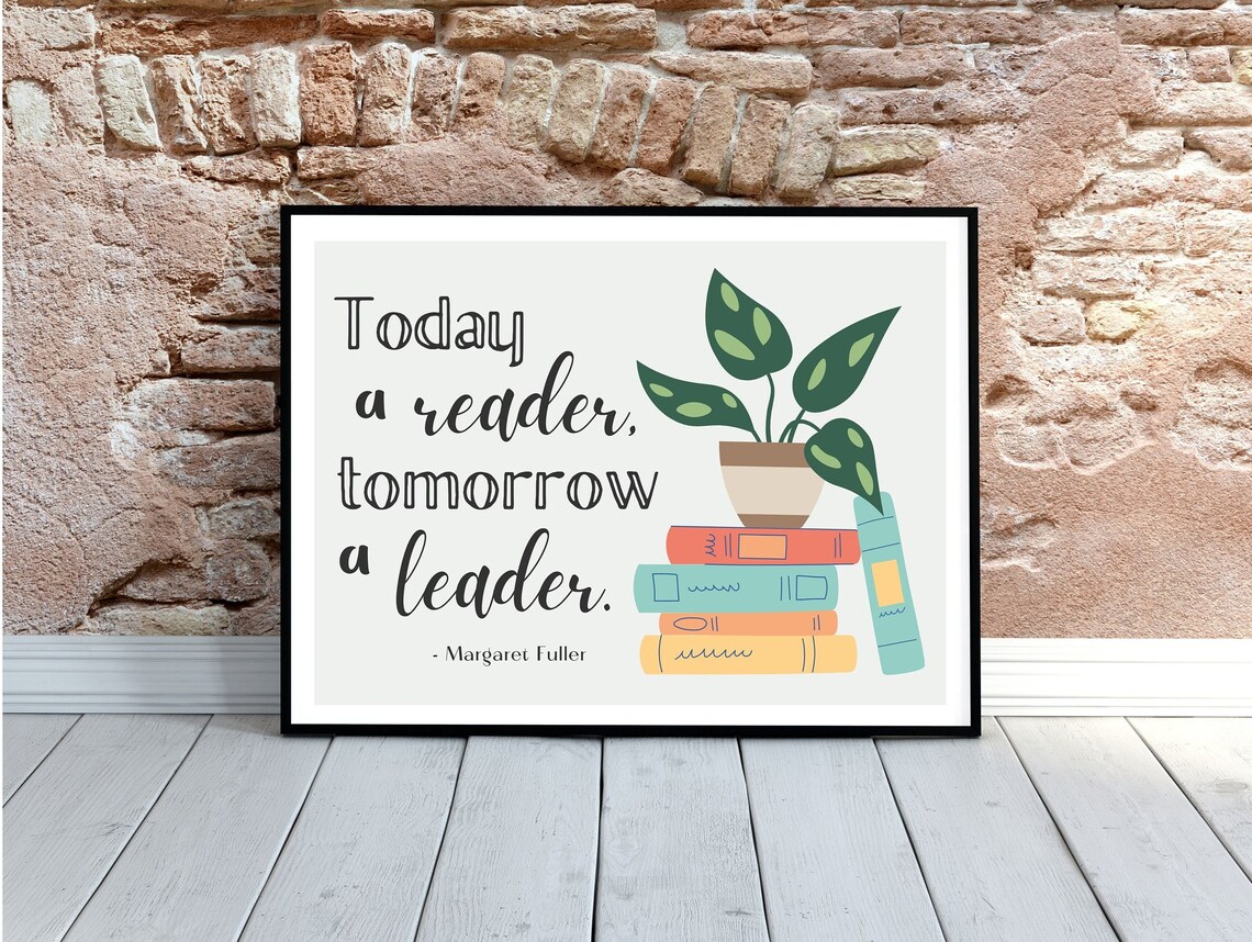 Today A Reader Tomorrow A Leader Quote Poster, Boho - Image 4
