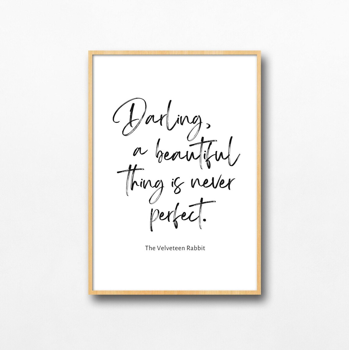The Velveteen Rabbit Quote, Boho Modern Art Print