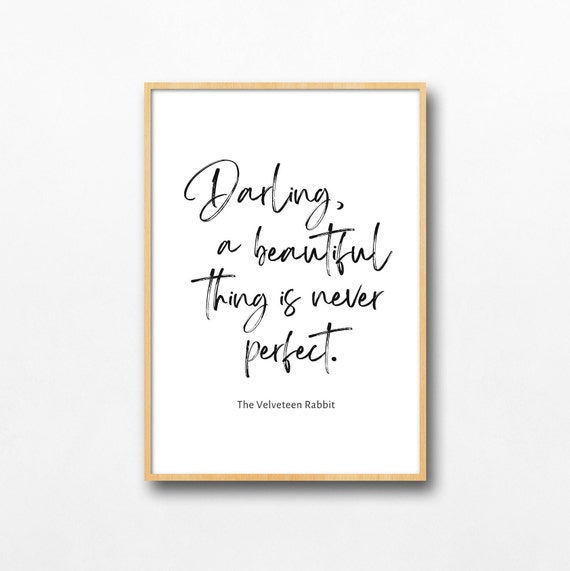 The Velveteen Rabbit Quote, Boho Modern Art Print