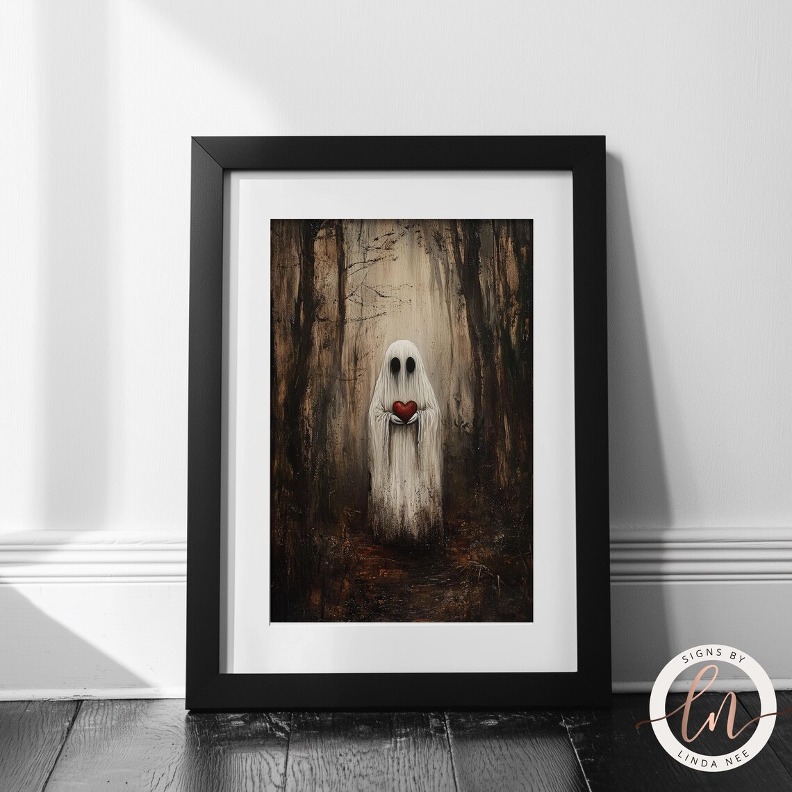 Ghost Holding A Heart, Dark Academia Gothic Poster - Image 3