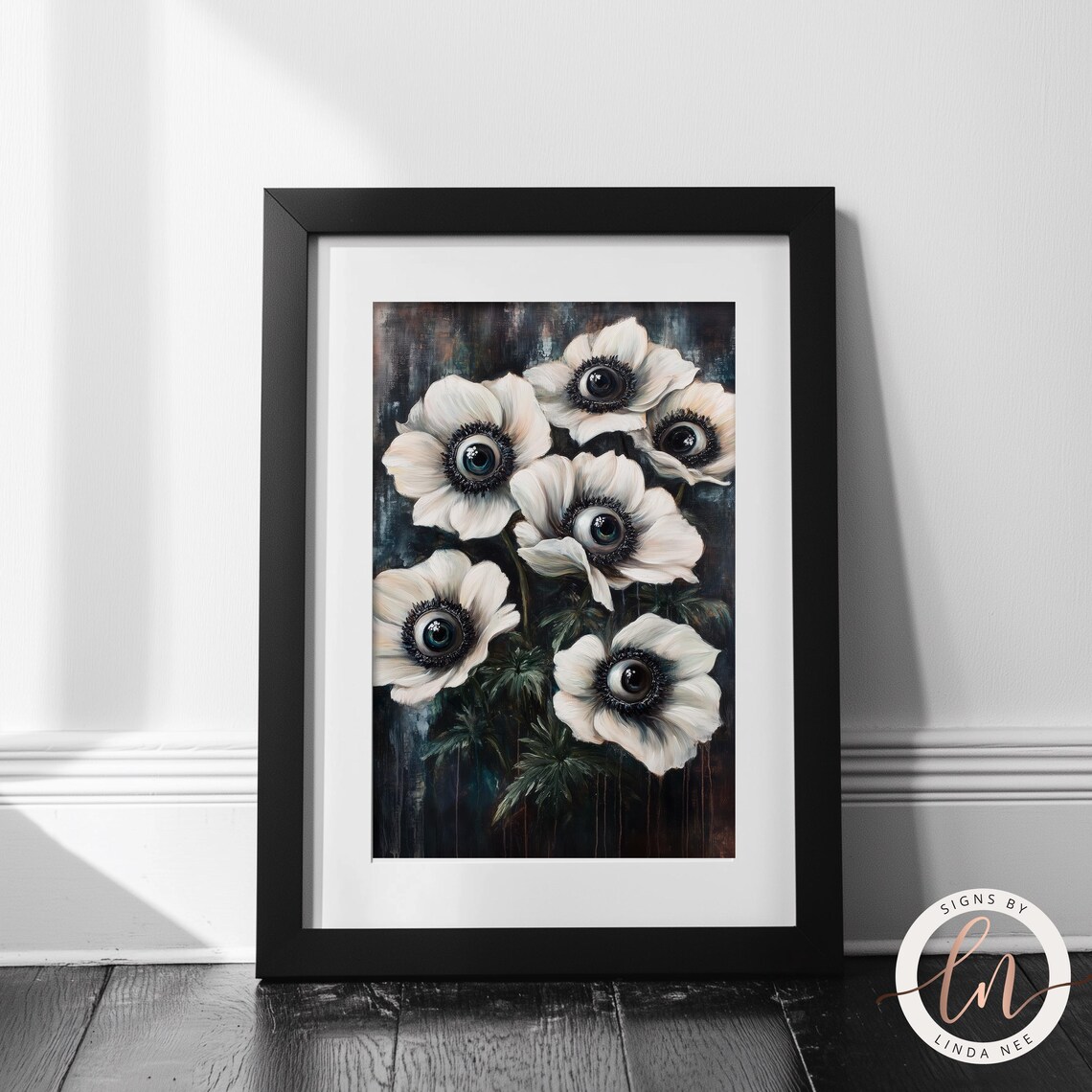 Moody Botanical Goth Art Print, Dark Academia - Image 3