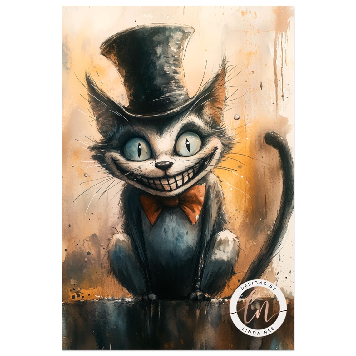 Cheshire Cat Steampunk Victorian Portrait Art Print - Image 5