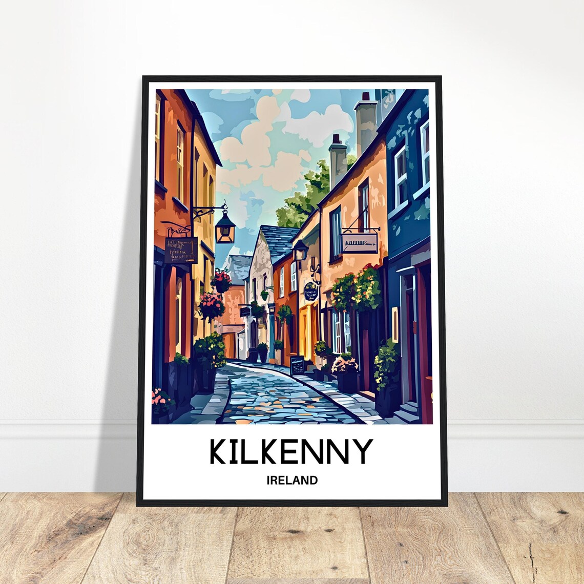 Kilkenny Travel Print Kilkenny Poster Irish Art Print Ireland Lover Gift Wall Hanging Art Kilkenny City Illustration Home Office Decor