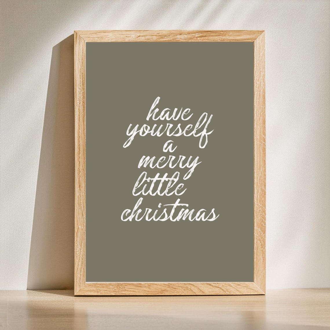 Have Yourself a Merry Little Christmas Elegant Script Wall Art