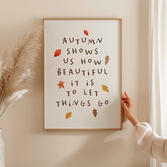 Autumn Halloween Wall Art Print, Seasonal Decor