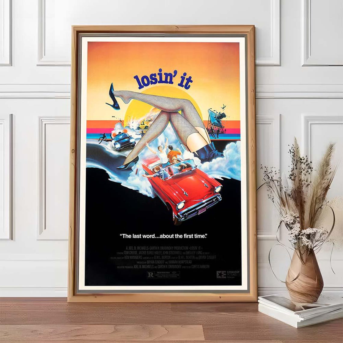 Losin It 1983 Tom Cruise Teen Comedy Red Convertible Sunset Poster - Image 2