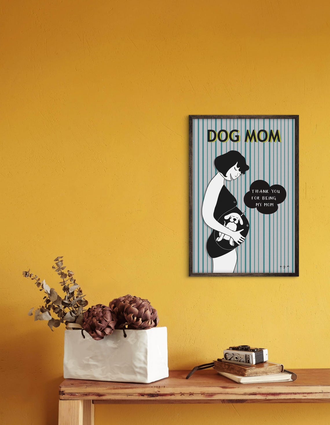 Dog Mom Wall Art, Dog Loving Mother Message - Image 3