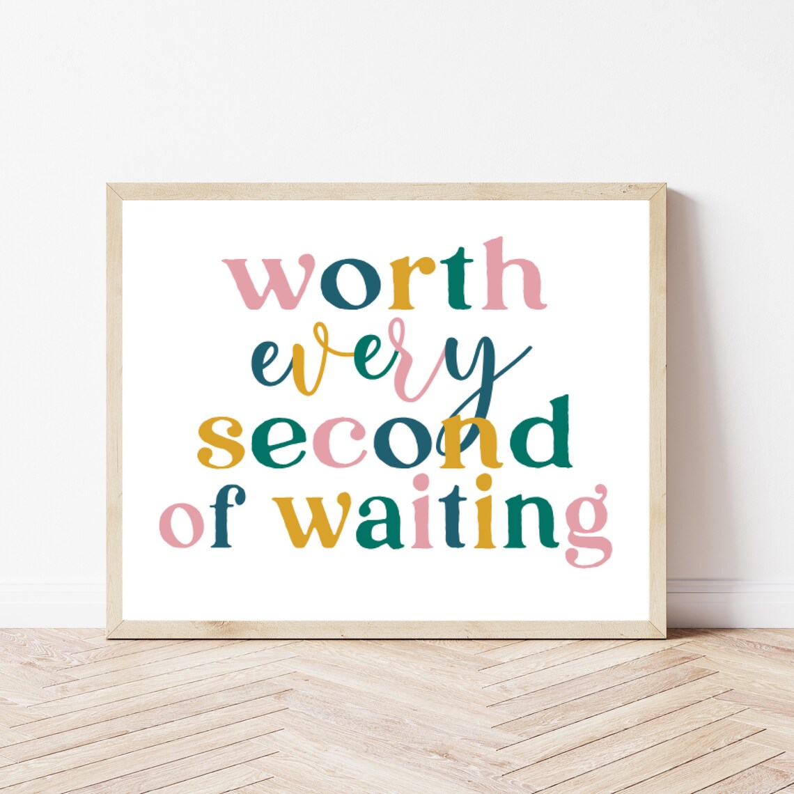 Gotcha Day Boho Sign Art Print for Kids Room