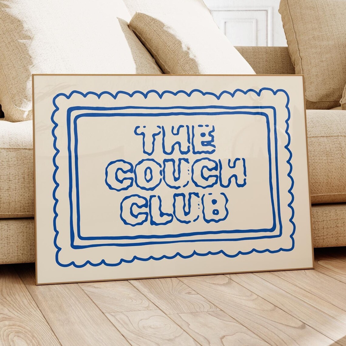 The Couch Club Retro Typography Art Print