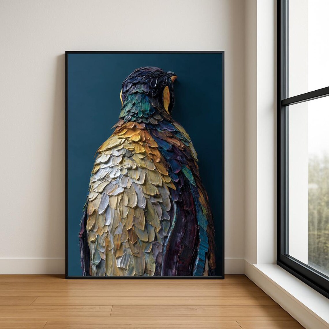 Colorful Bird Art Print Abstract Animal Portrait