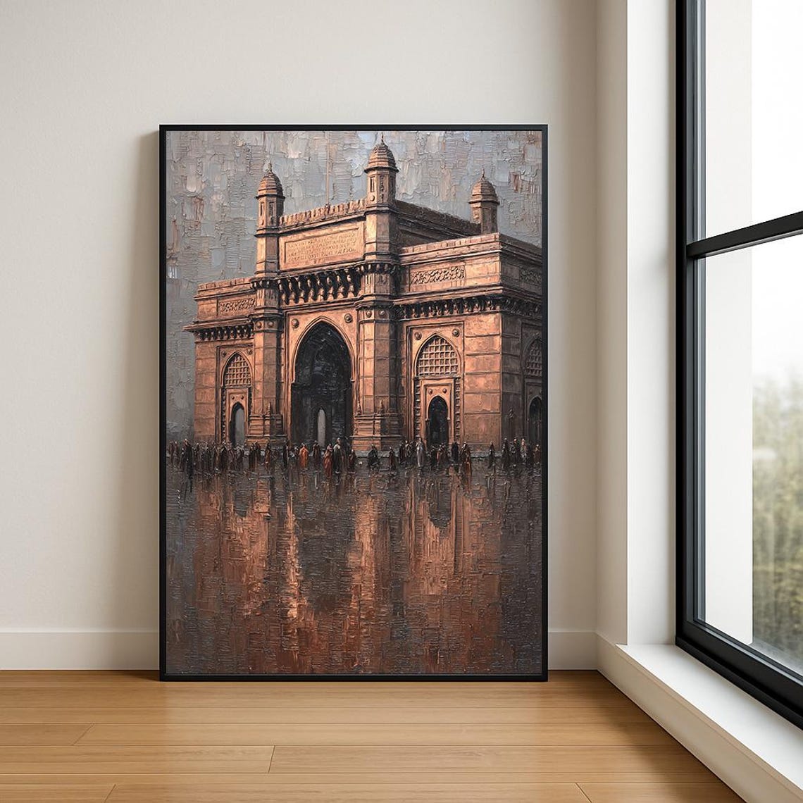 Gateway of India Mumbai Historic Arch Landmark Oil Art Poster