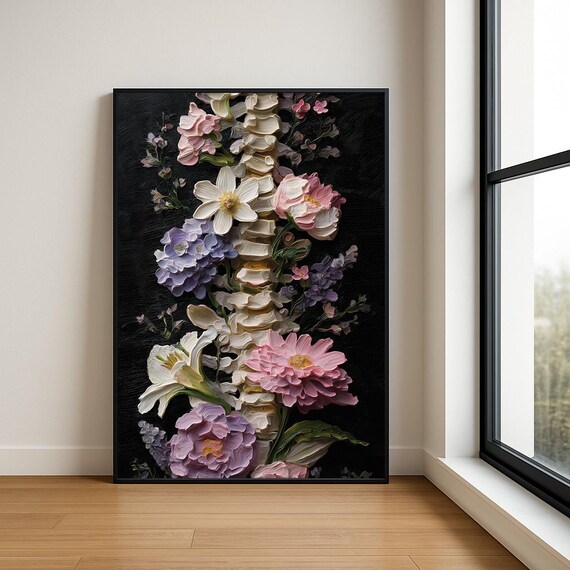 Luxury Colourful Abstract Spine Oil Painting