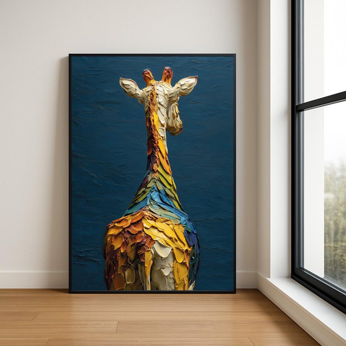 Colorful Giraffe Wall Art Print
