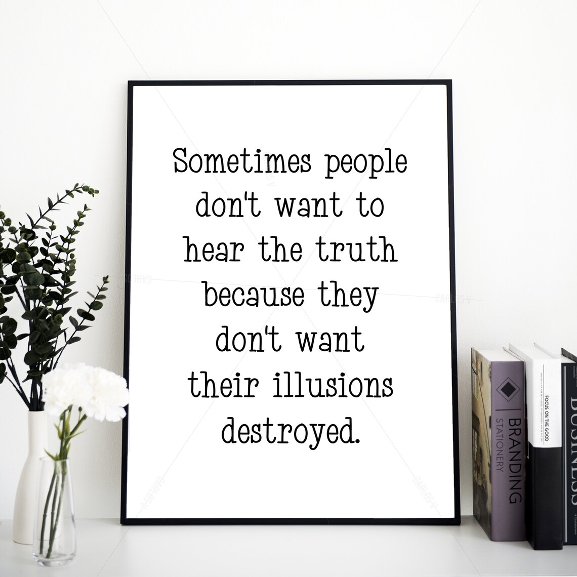 Nietzsche People Don't Want to Hear Truth Illusions Destroyed Quote Wall Art