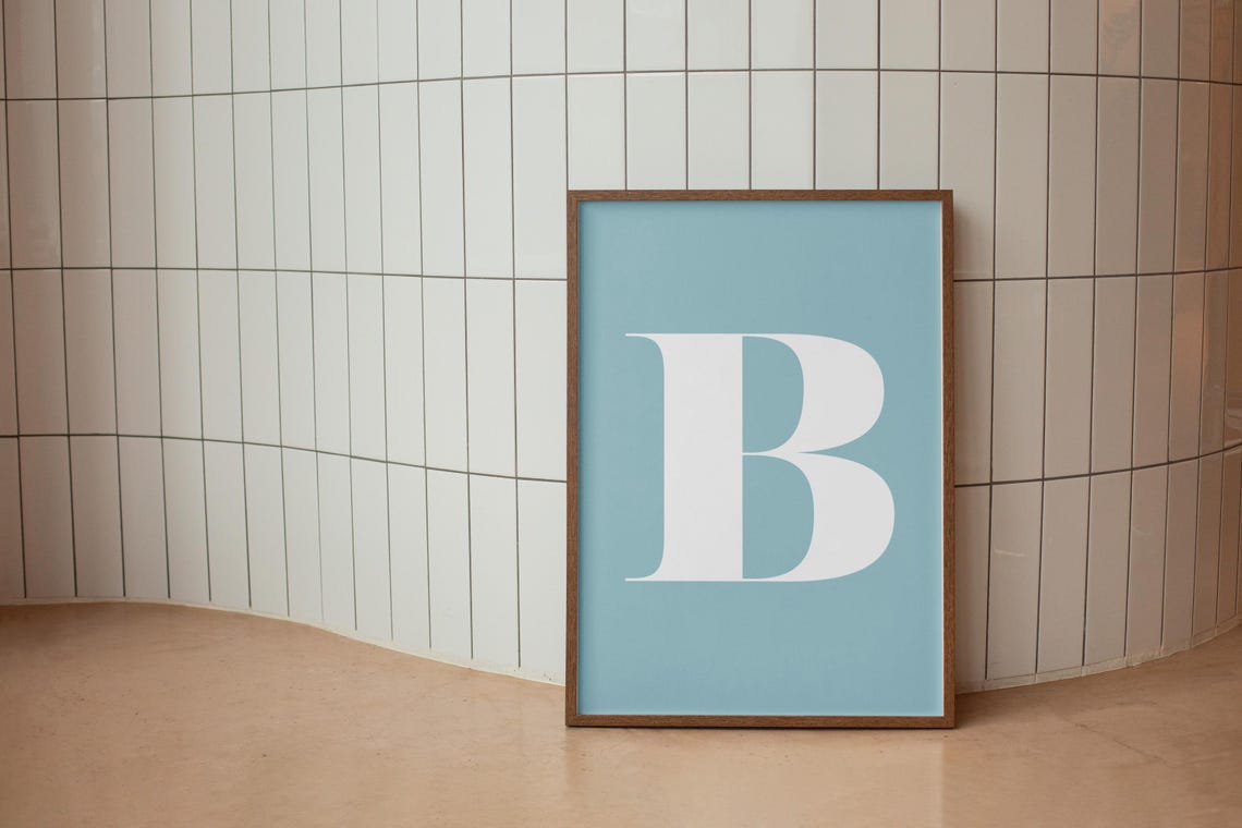 Letter B Monogram, Minimalist Poster - Image 2