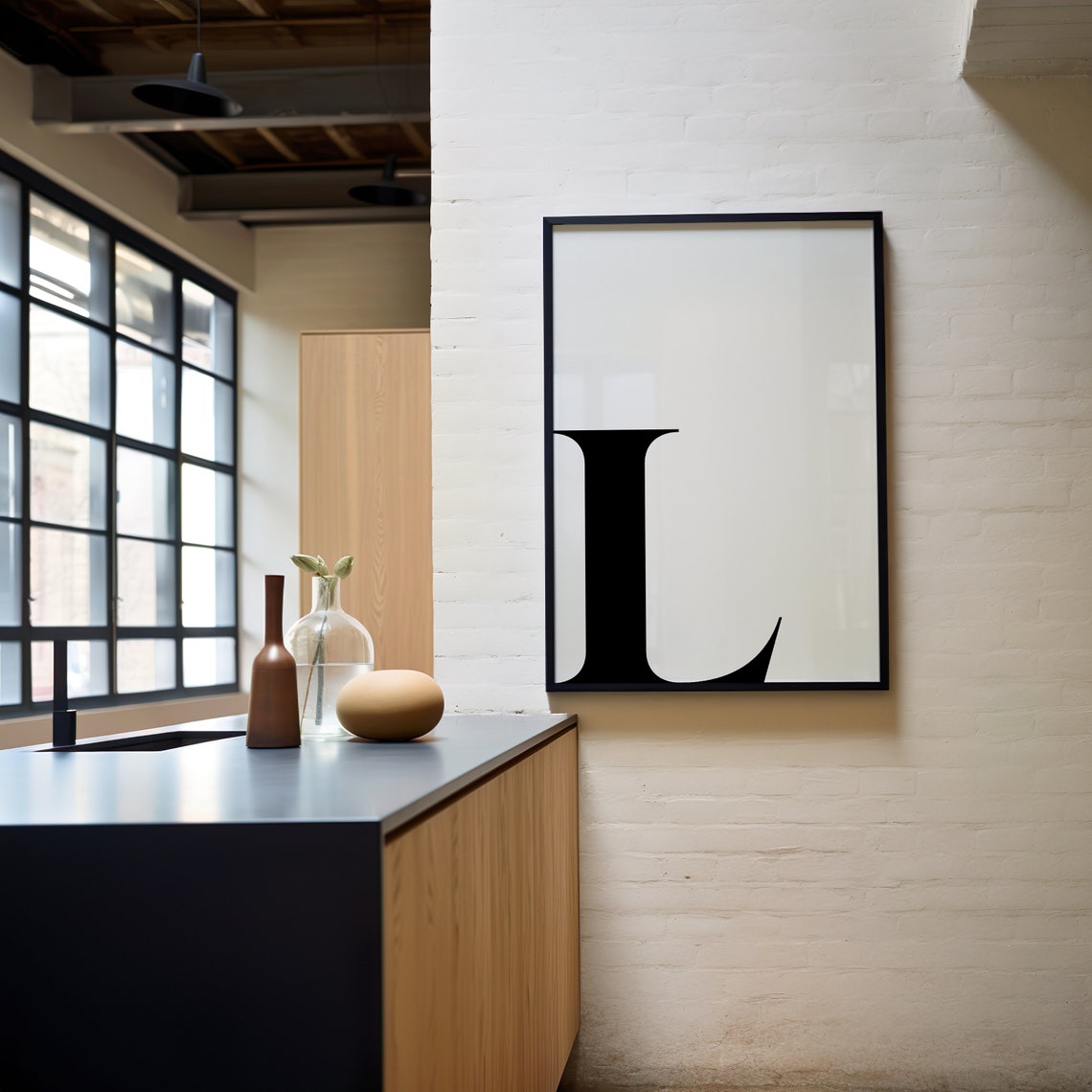 Letter L Minimalist Letter Art, Art Print - Image 3