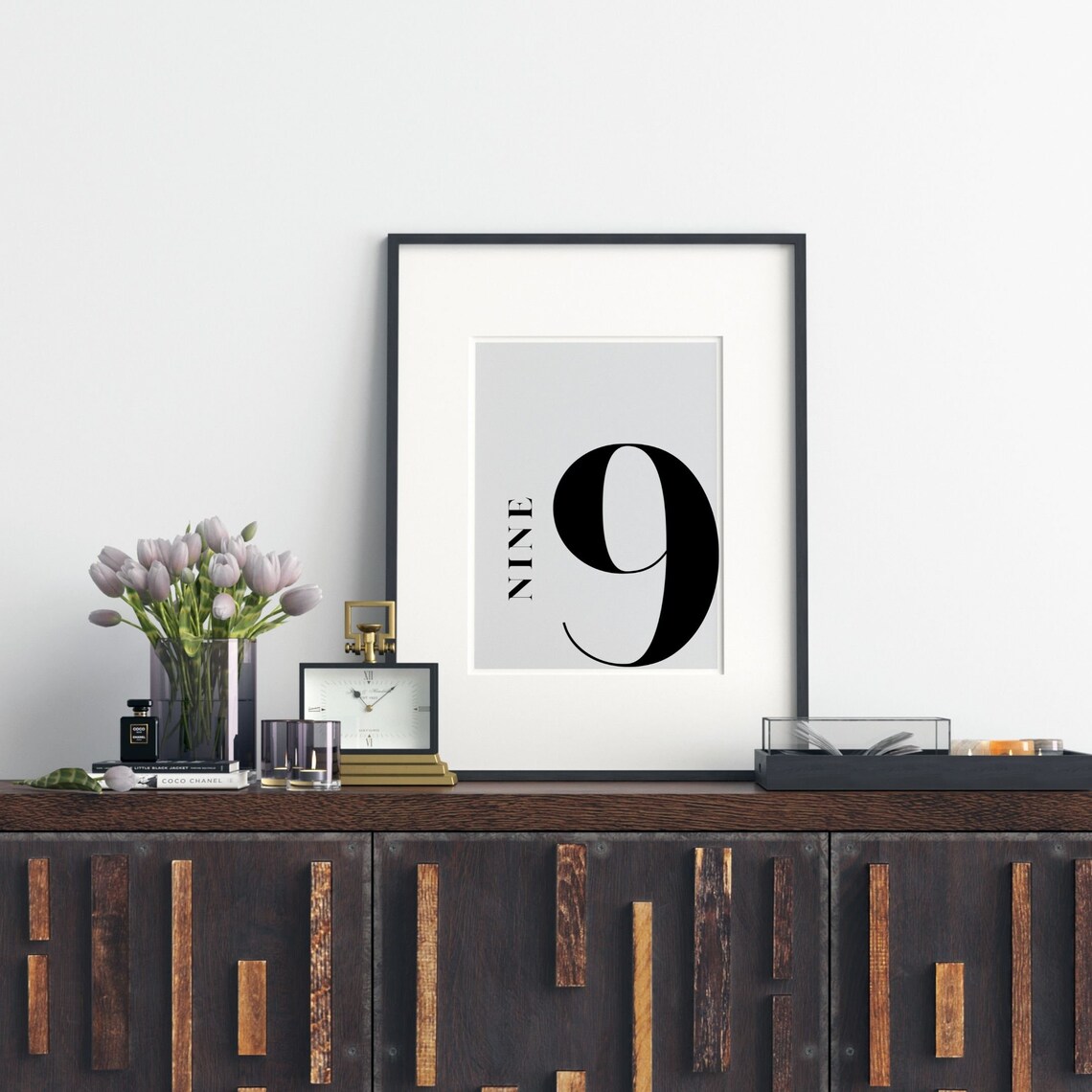 Number 9 Monogram Print, Kid Table Number Art - Image 4