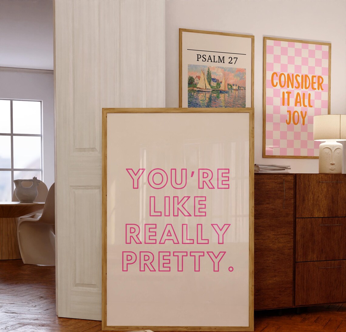 Youre Like Really Pretty Pink Bathroom Poster